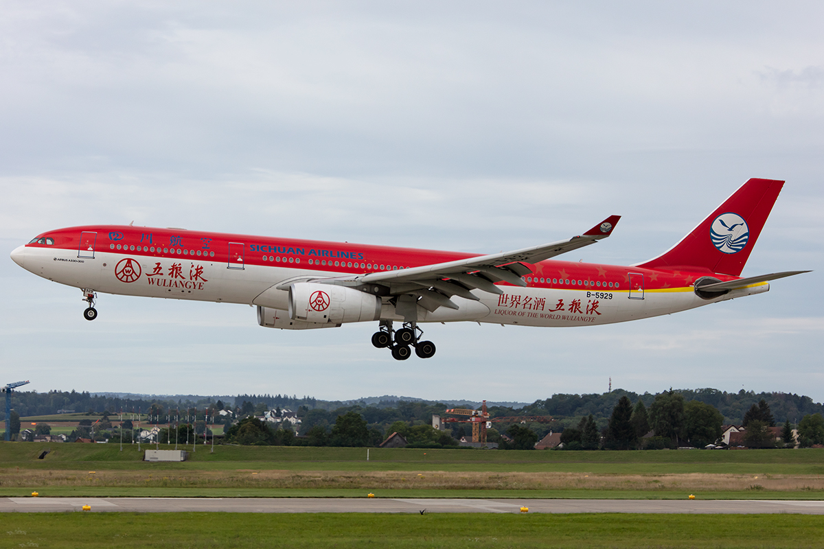 Sichuan Airlines, B-5929, Airbus, A330-343, 17.08.2019, ZRH, Zürich, Switzerland



