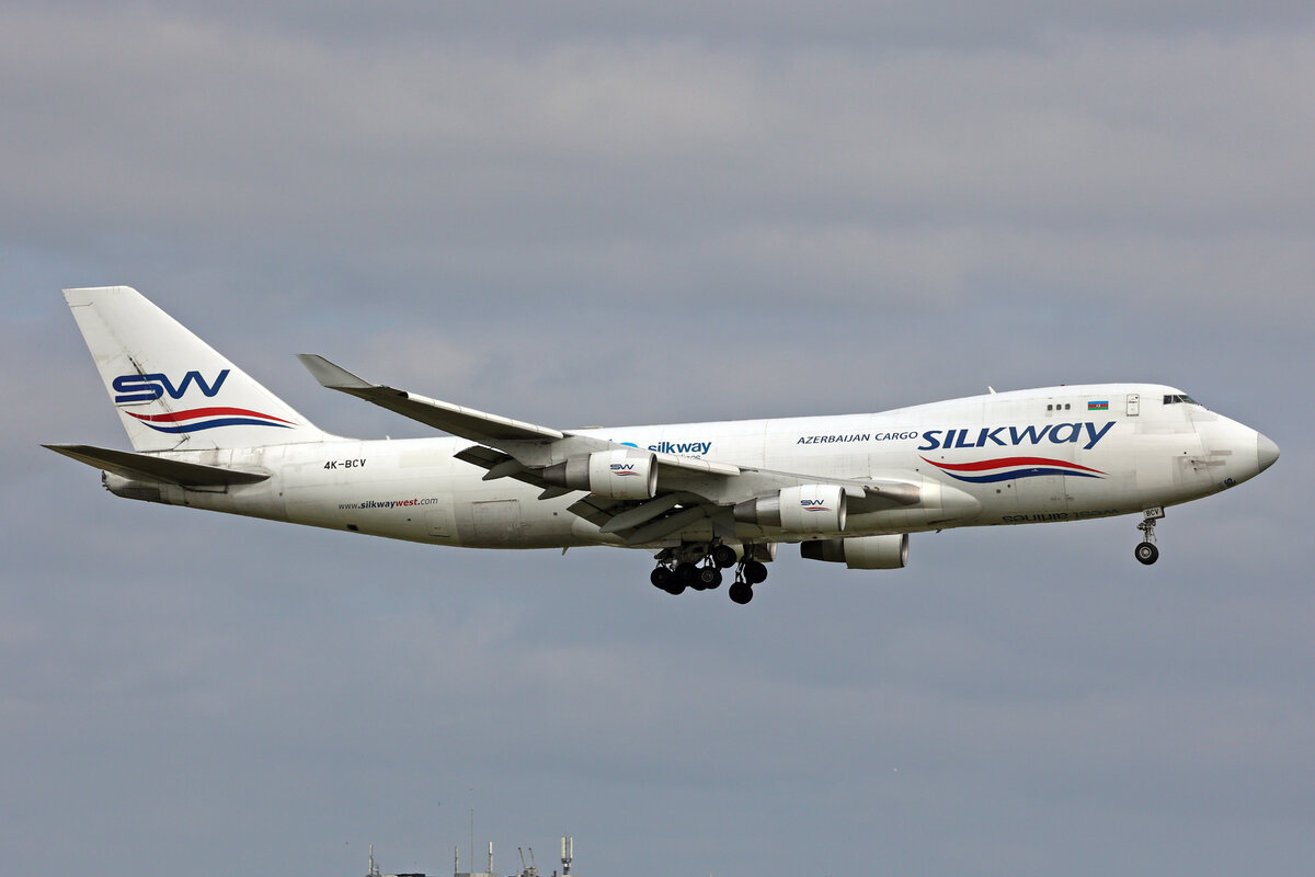 Silk Way West Airlines, 4K-BCV, Boeing B747-4H6F, msn: 29902/1374, 18.Mai 2023, AMS Amsterdam, Netherlands.