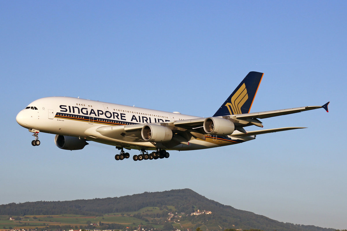 Singapore Airlines, 9V-SKY, Airbus A380-841, msn: 253, 20.September 2019, ZRH Zürich, Switzerland.