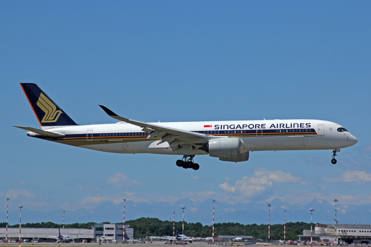 Singapore Airlines, 9V-SME, Airbus A350-941, msn: 041, 01.Juli 2021, MXP Milano Malpensa, Italy.