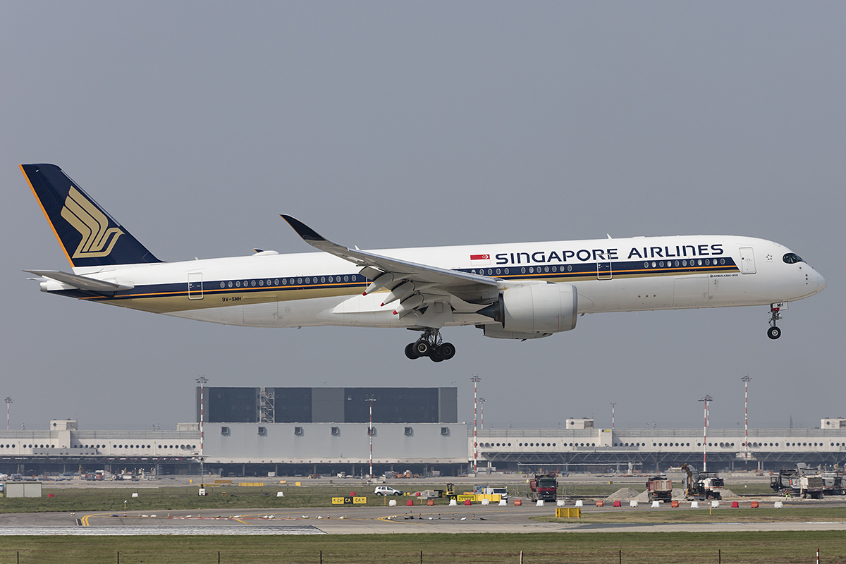 Singapore Airlines, 9V-SMH, Airbus, A350-941, 06.09.2018, MXP, Mailand, Italy 



