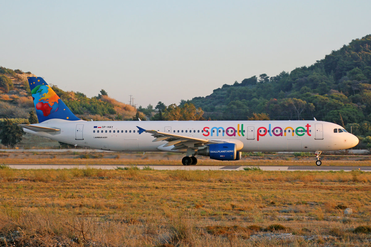 Small Planet Airlines Poland, SP-HAY, Airbus A321-211, msn: 2912, 08.Oktober 2018, RHO Rhodos, Greece.