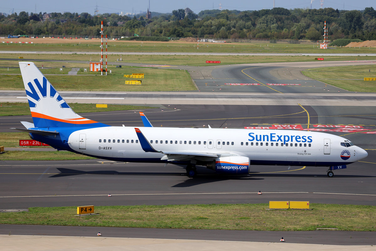 SunExpress Germany, D-ASXV, Boeing, 737-86Q wl, DUS-EDDL, Düsseldorf, 21.08.2019, Germany 