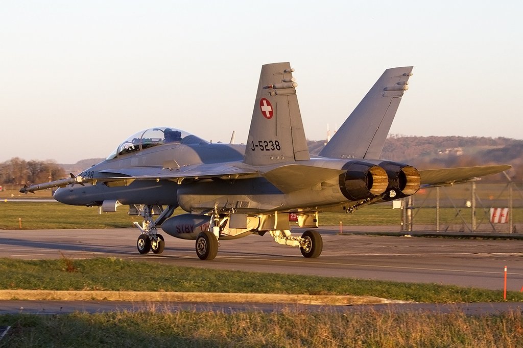 Swiss Air Force, J-5238, McDonnell Douglas, FA-18D Hornet, 13.01.2015, LSMP, Payerne, Switzerland 



