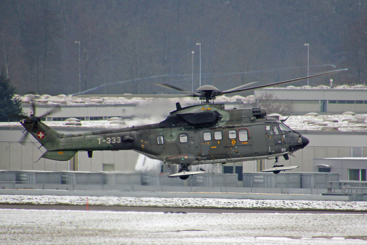 SWISS Air Force, T-333, Eurocopter AS.532UL Cougar, 19.Januar 2017, ZRH Zürich, Switzerland.