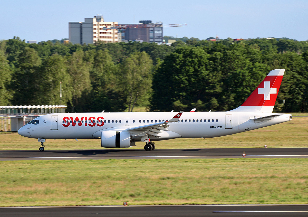 Swiss, Airbus A 220-300, HB-JCD, TXL, 08.06.2019