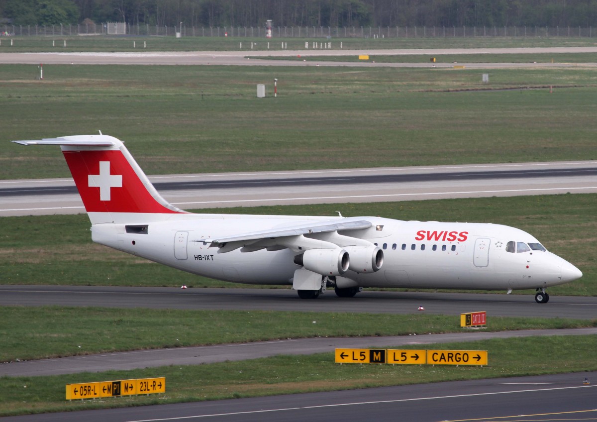 Swiss European Airlines, HB-IXT  Ottenberg - 681m , BAe/Avro, 146-300/RJ-100, 02.04.2014, DUS-EDDL, Dsseldorf, Germany 