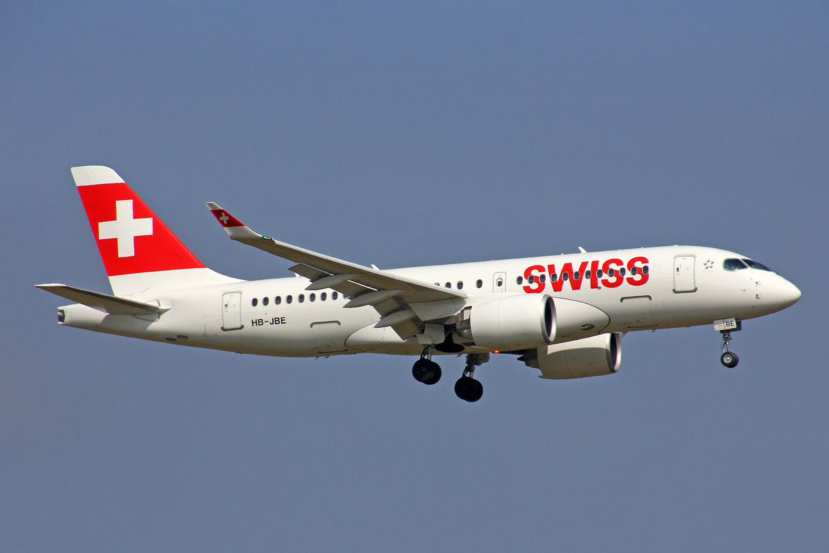 SWISS Global Air Lines, HB-JBE, Bombardier CS-100, 25.März 2017, ZRH Zürich, Switzerland.