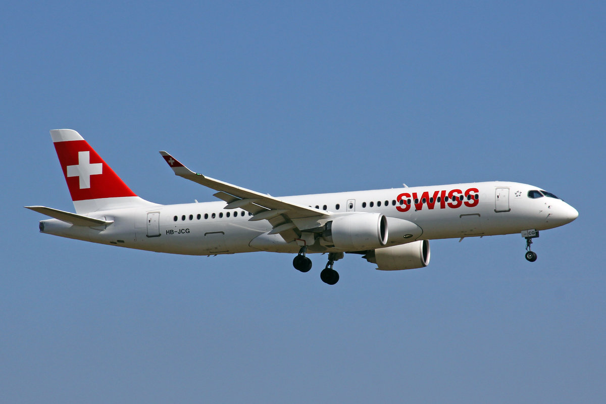 SWISS Global Air Lines, HB-JCG, Bombardier CS-300, msn: 55020, 24.März 2018, ZRH Zürich, Switzerland.
