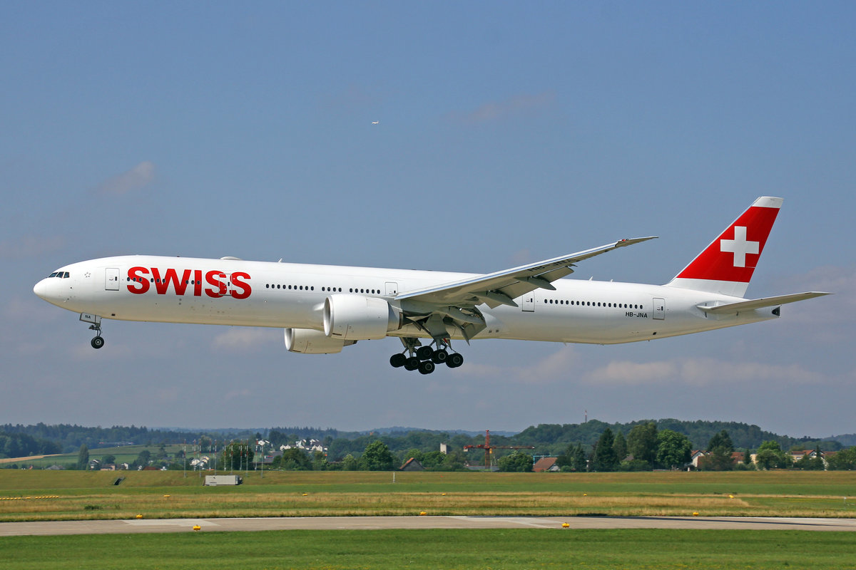 SWISS Global Air Lines, HB-JNA, Boeing 777-3DEER, 21.Juli 2017, ZRH Zürich, Switzerland.