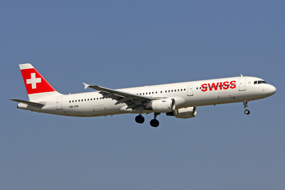 SWISS, HB-IOK, Airbus A321-111, msn: 987, 07.April 2018, ZRH Zürich, Switzerland.