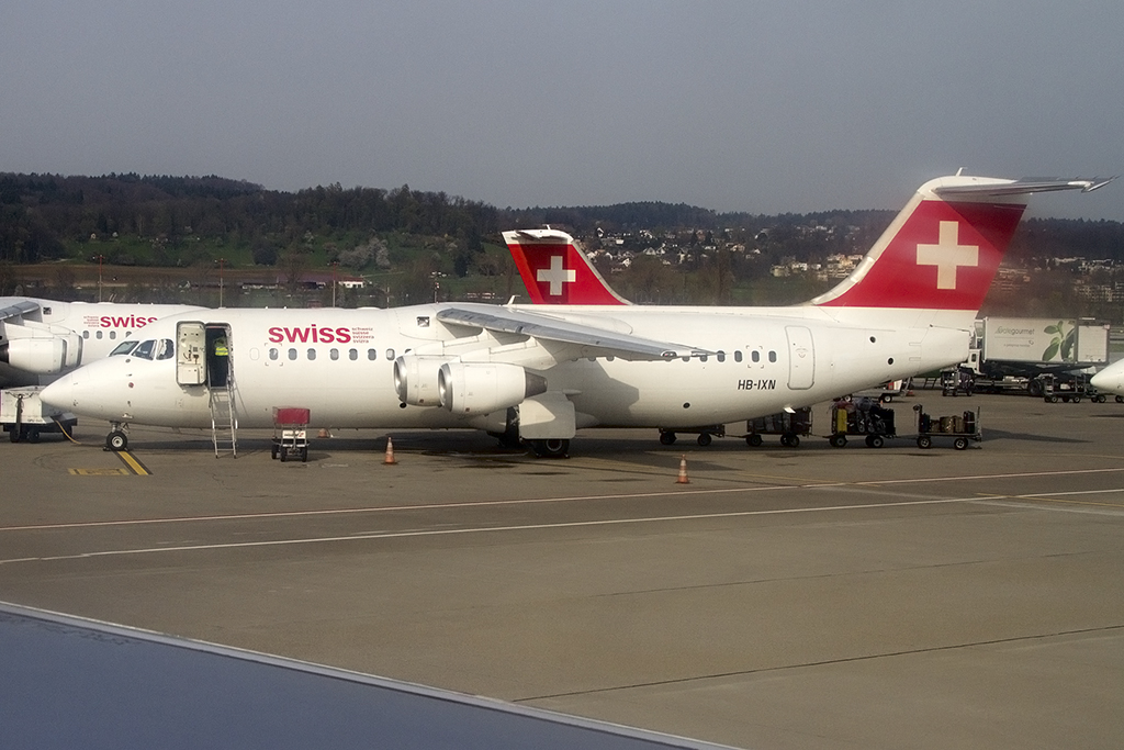 Swiss, HB-IXN, BAe, ARJ-100, 01.04.2014, ZRH, Zuerich, Switzerland 


