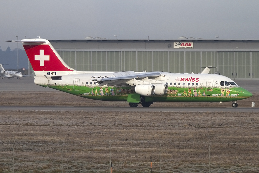 Swiss, HB-IYS, BAe, ARJ-100, 18.01.2014, STR, Stuttgart, Germany 




