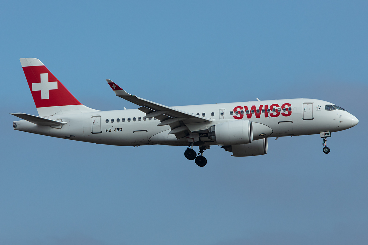 Swiss, HB-JBD, Airbus, A220-100, 21.01.2020, ZRH, Zürich, Switzerland







