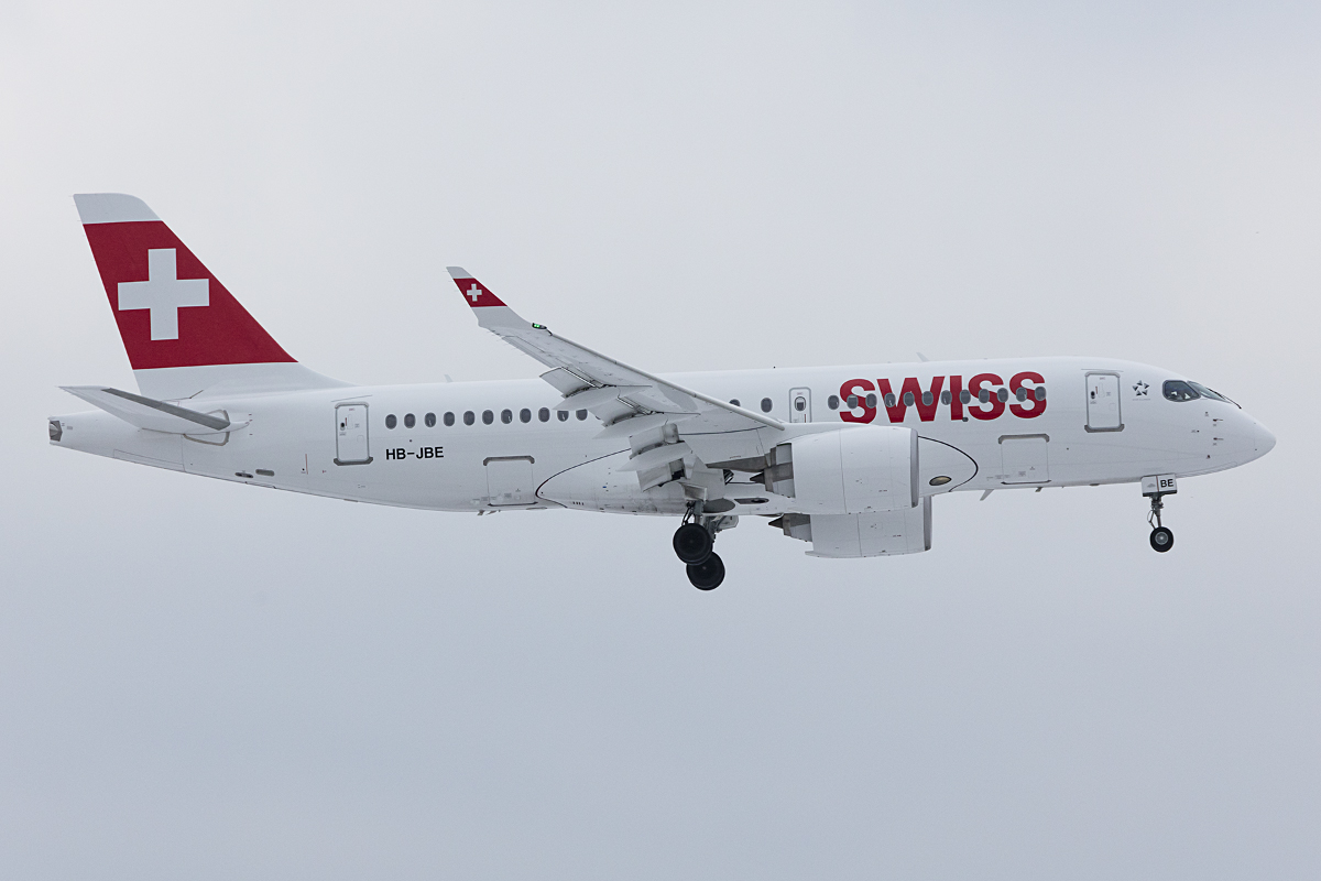 Swiss, HB-JBE, Bombardier, CS-100, 18.01.2017, ZRH, Zürich, Switzerland 


