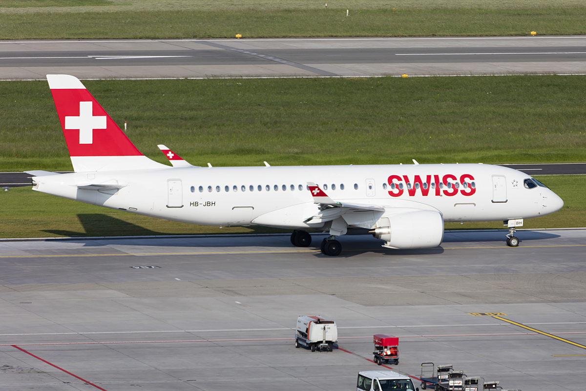 Swiss, HB-JBH, Bombardier, CS-100, 25.05.2017, ZRH, Zürich, Switzerland 



