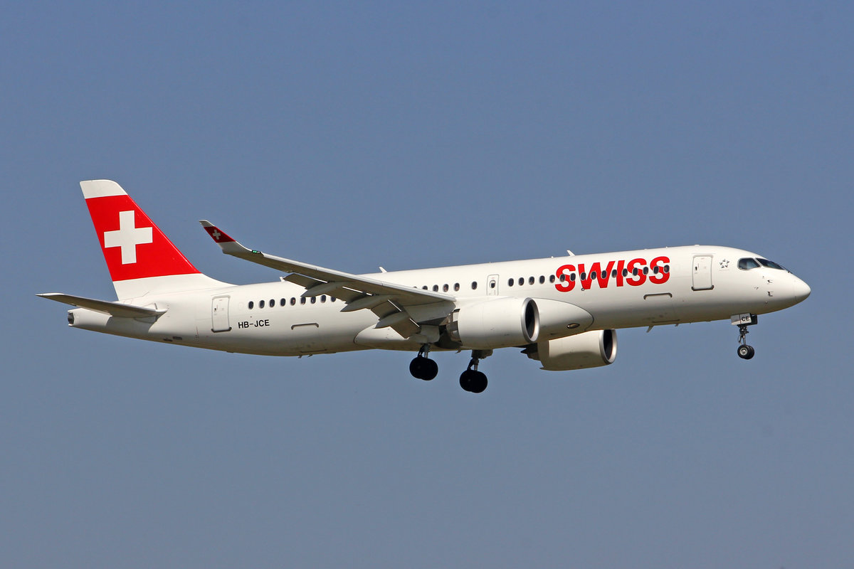 SWISS, HB-JCE, Bombardier CS-300, msn: 55014, 07.April 2018, ZRH Zürich, Switzerland.