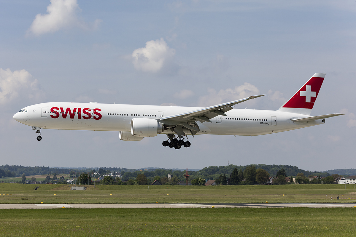 Swiss, HB-JNG, Boeing, B777-3DE-ER, 25.05.2017, ZRH, Zürich, Switzerland 



