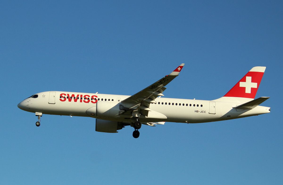 Swiss International Air, HB-JCC, MSN 55012, Bombardier CS 300, 21.04.2018, HAM-EDDH, Hamburg, Germany 