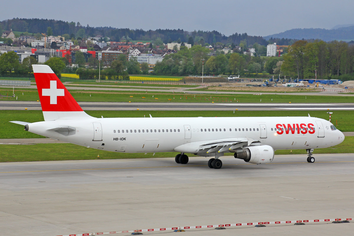 SWISS International Air Lines, HB-IOK, Airbus A321-111, 17.April 2017, ZRH Zürich, Switzerland.