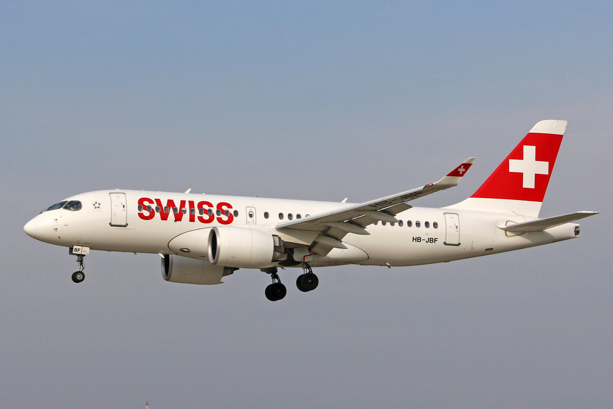 SWISS International Air Lines, HB-JBF, Bombardier CS-100, msn: 50015, 15.Juni 2018, ZRH Zürich, Switzerland.