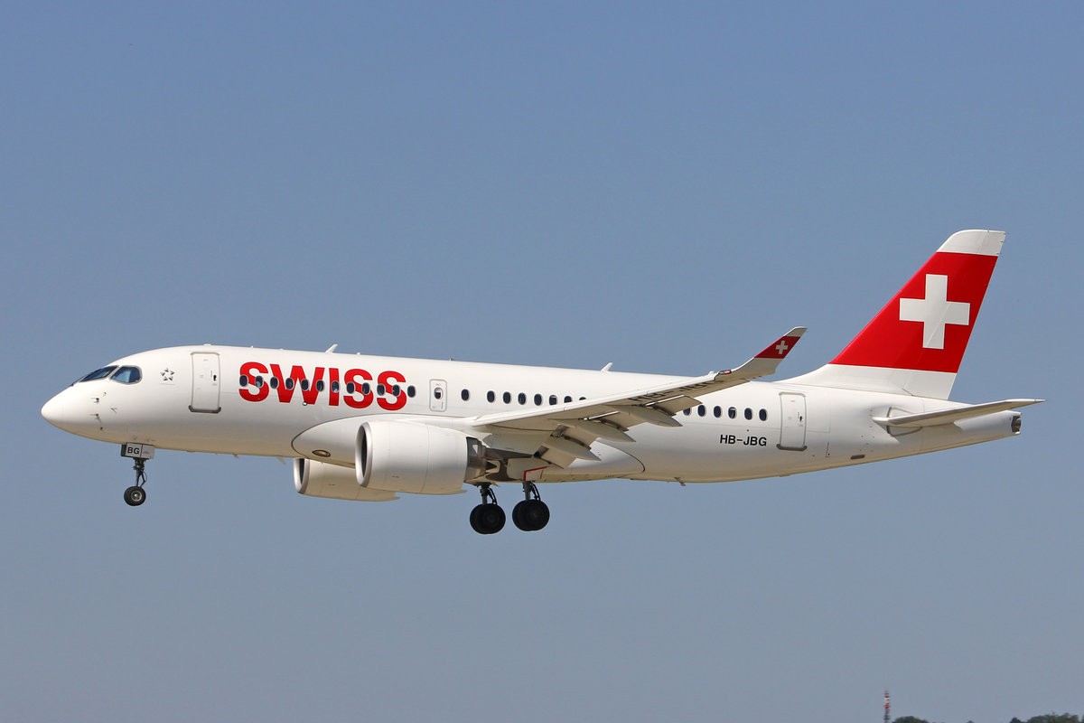 SWISS International Air Lines, HB-JBG, Bombardier CS-100, msn: 50016, 09.Juli 2018, ZRH Zürich, Switzerland.