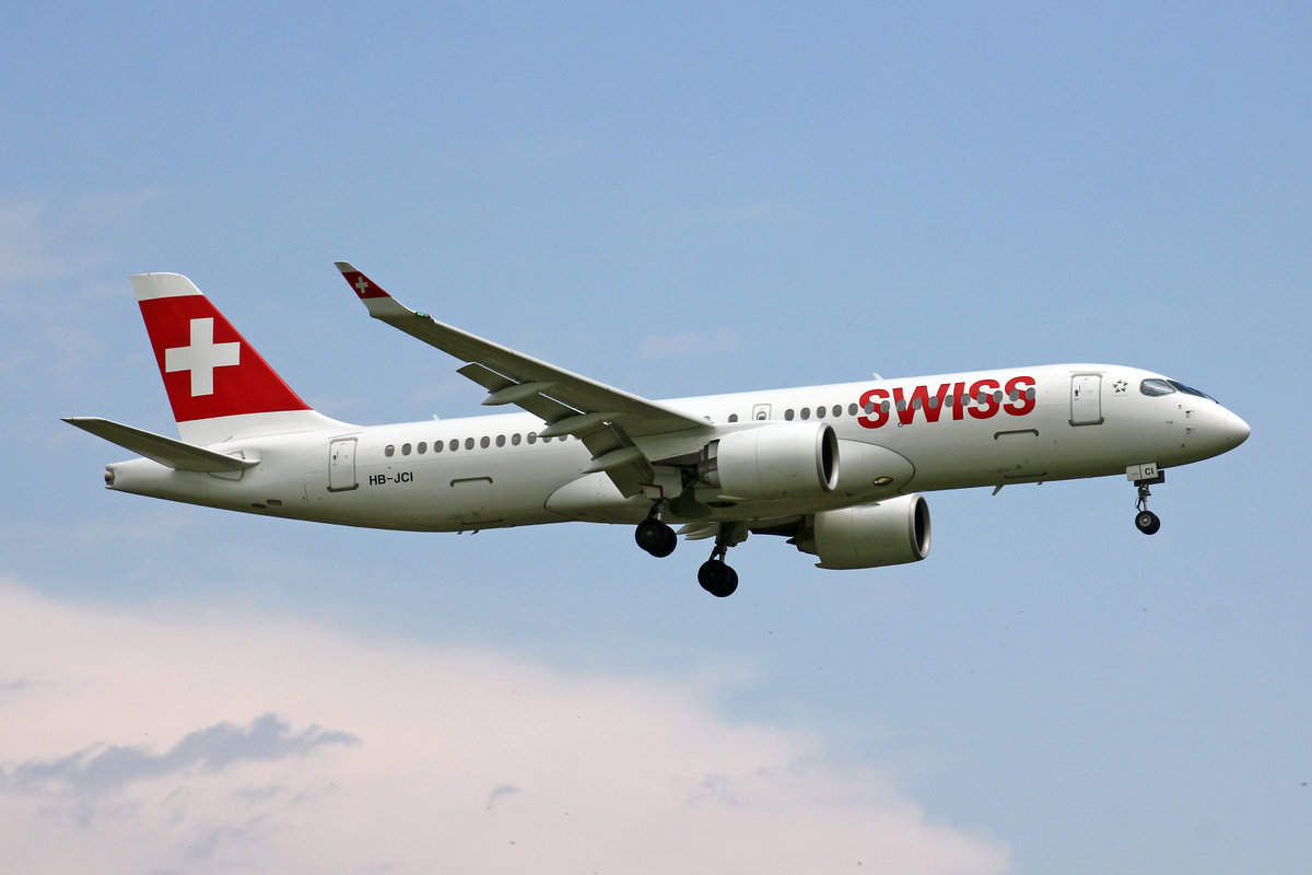 SWISS International Air Lines, HB-JCI, Bombardier CS-300, msn: 55023, 25.Mai 2019, ZRH Zürich, Switzerland.