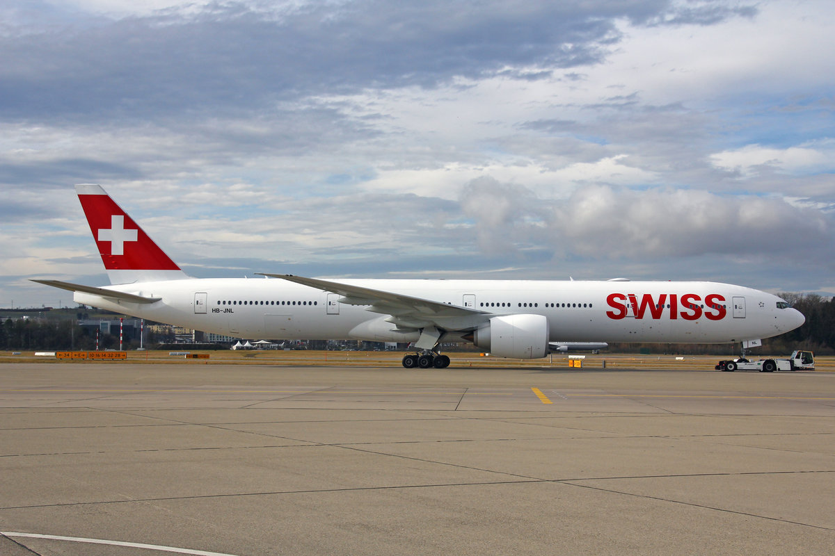 SWISS International Air Lines, HB-JNL, Boeing 777-3DEER, msn: 66092 /1636, 01.Februar 2020, ZRH Zürich, Switzerland.