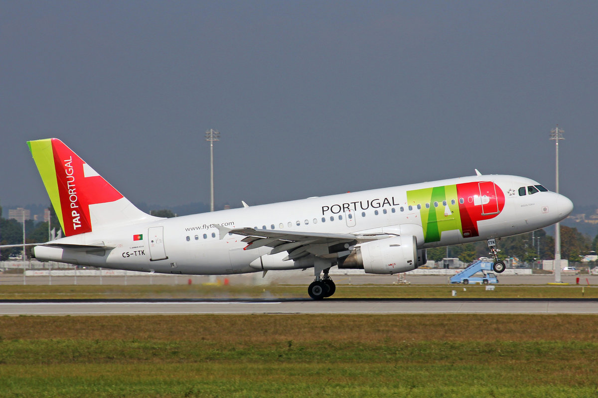 TAP Portugal, CS-TTK, Airbus A319-111,  Miguel Torga , 24.September 2016, MUC München, Germany.