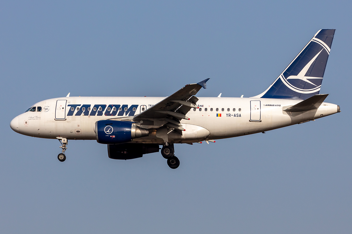 Tarom, YR-ASA, Airbus, A318-111, 24.02.2021, FRA, Frankfurt, Germany
