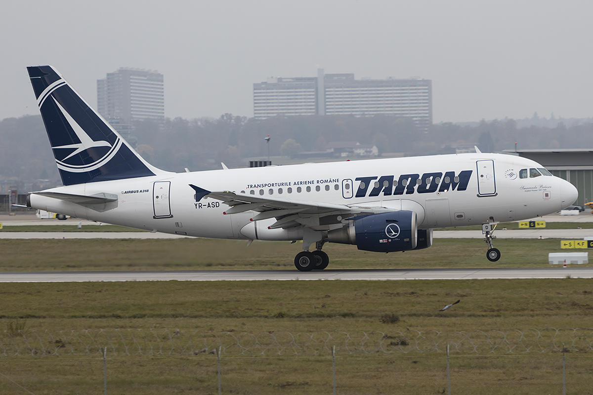 Tarom, YR-ASD, Airbus, A318-111, 04.11.2018, STR, Stuttgart, Germany 


