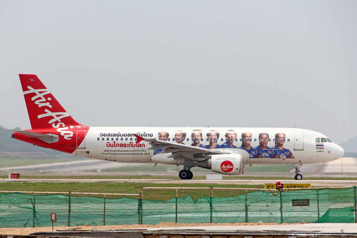 Thai AirAsia, HS-ABC, Airbus A320-216, msn: 3338, 10.April 2014, HKT Phuket, Thailand.
