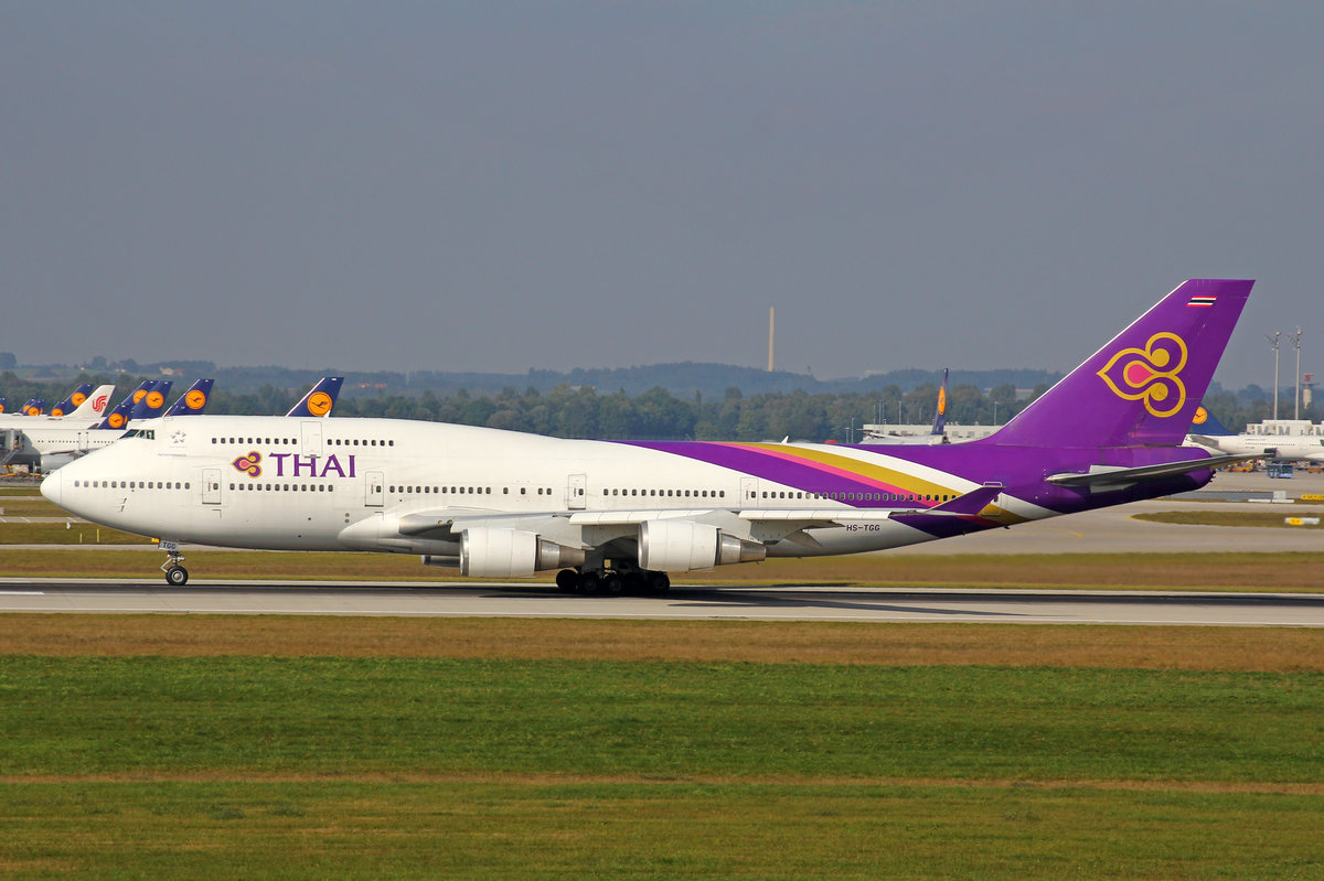 Thai Airways, HS-TGG, Boeing 747-4D7, 25.September 2016, MUC München, Germany.