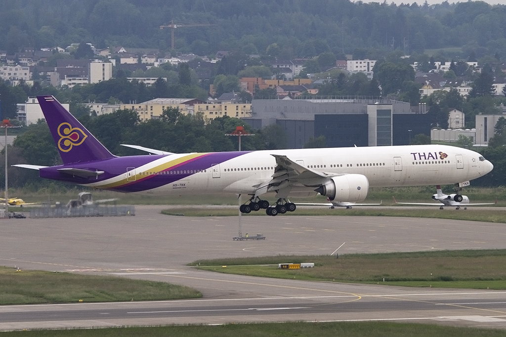 Thai Airways, HS-TKK, Boeing, B777-3AL-ER, 24.05.2015, ZRH, Zürich, Switzerland 




