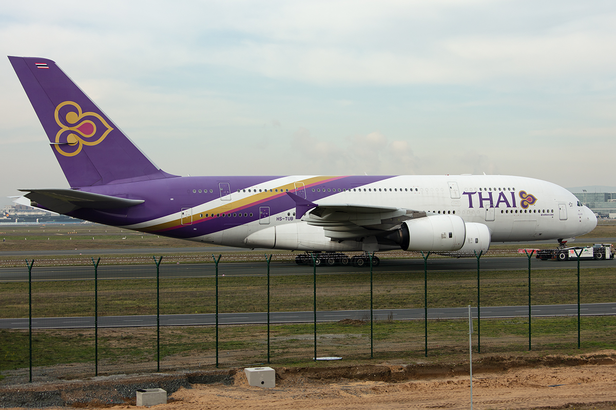 Thai Airways, HS-TUB, Airbus, A380-841, 24.11.2019, FRA, Frankfurt, Germany



