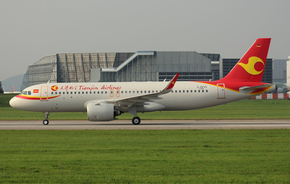 Tianjin Airlines, D-AVVS, Reg.VT-W....,MSN 7859,Airbus A 320-271N(SL), 29.09.2017, XFW-EDHI, Hamburg-Finkenwerder, Germany 