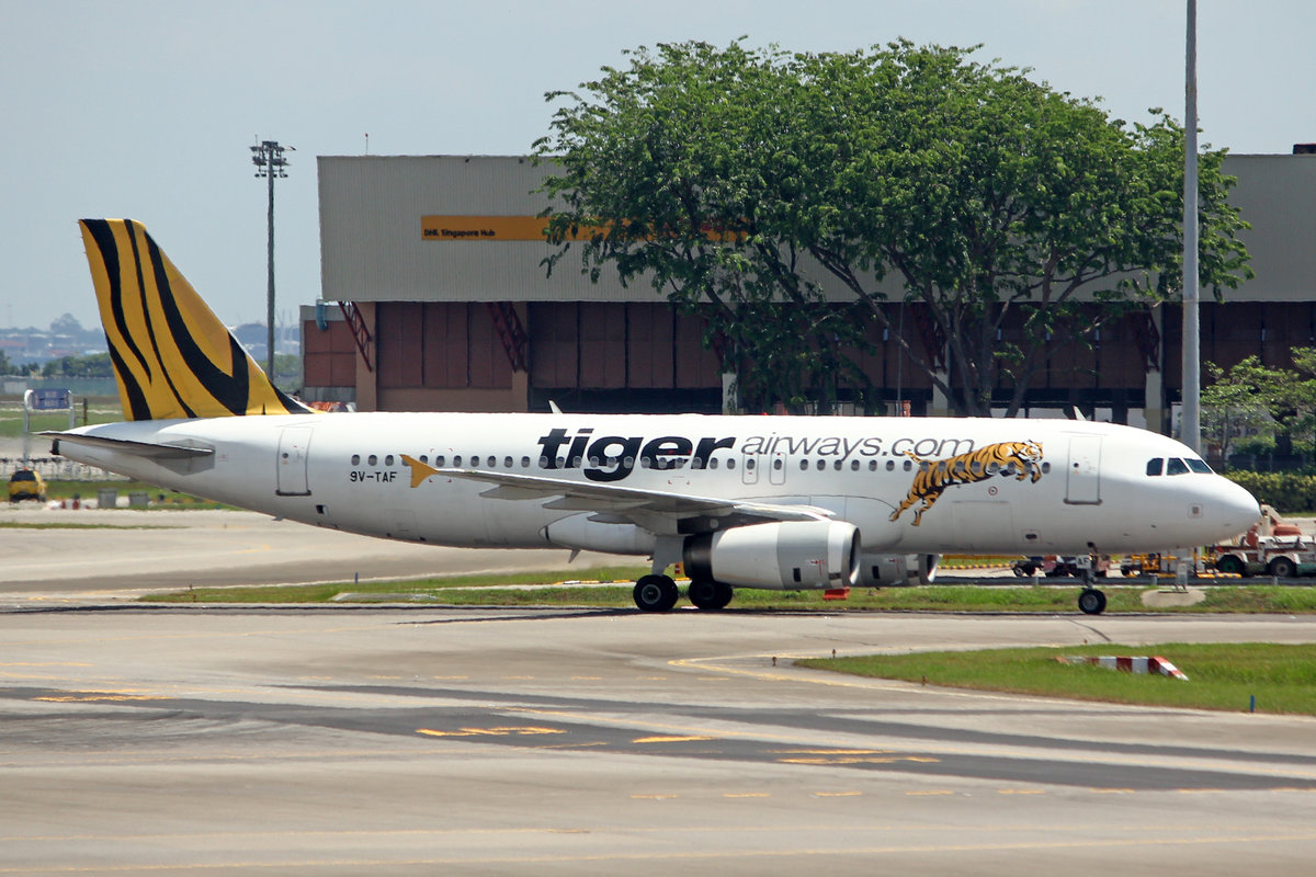 Tiger Airways, 9V-TAF, Airbus A320-232, msn: 2728, 07.April 2014, SIN Changi, Singapore.