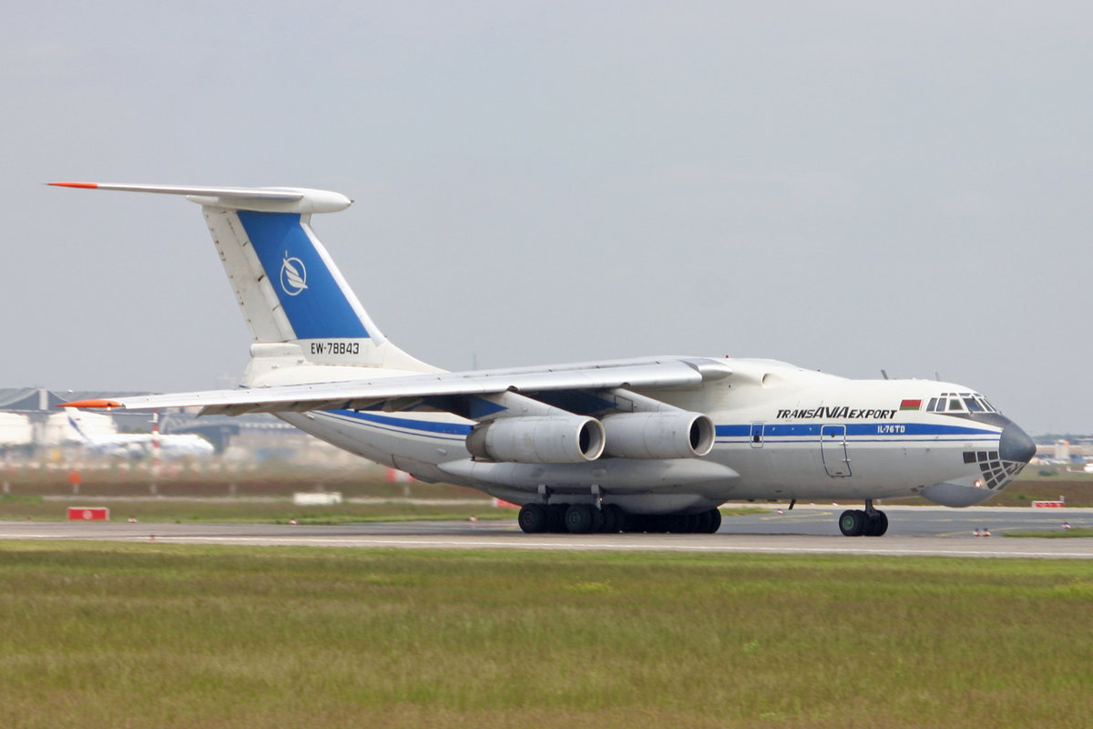 Trans Avia Export, EW-78843, Iliushin IL-76TD, msn: 1003403082, 19.Mai 2005, FRA Frankfurt, Germany.
