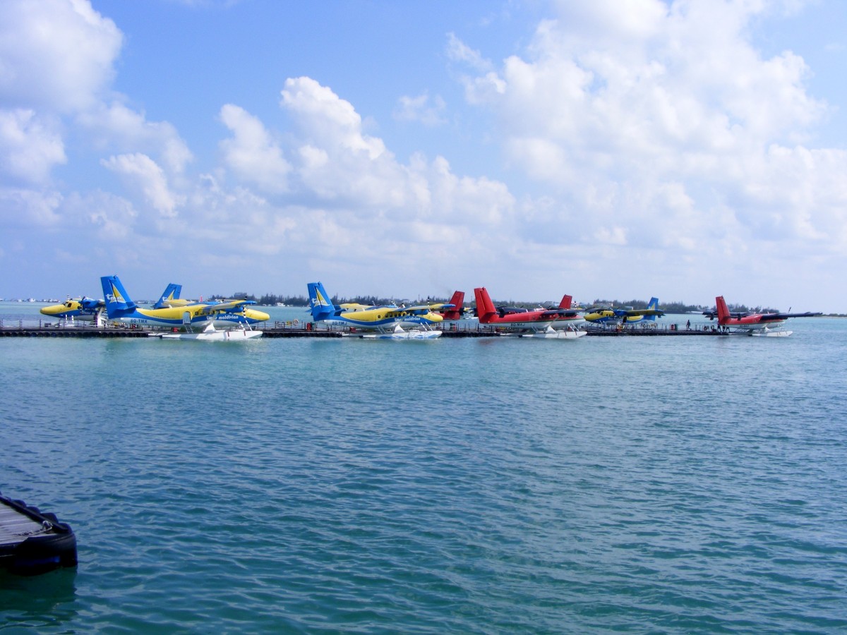 Trans Maldivian Airways am Wasserairport Male (MLE), 10.3.2015