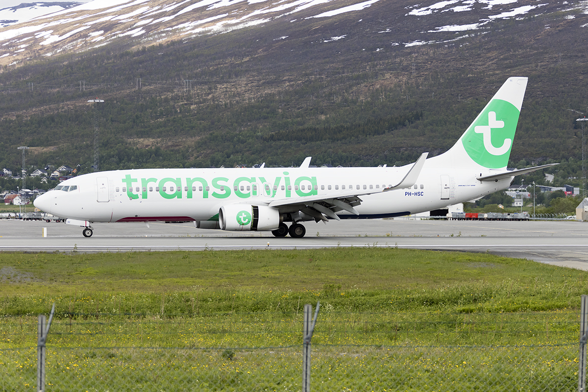 Transavia, PH-HSC, Boeing, B737-8K2, 20.06.2017, TOS, Tromso, Norway 


