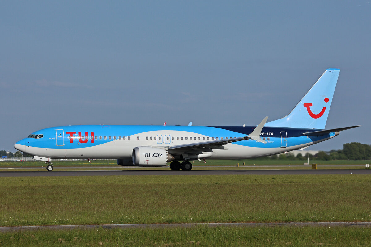 TUI Airlines Nederland, PH-TFN, Boeing B737-8MAX, msn: 44596/7291, 19.Mai 2023, AMS Amsterdam, Netherlands.