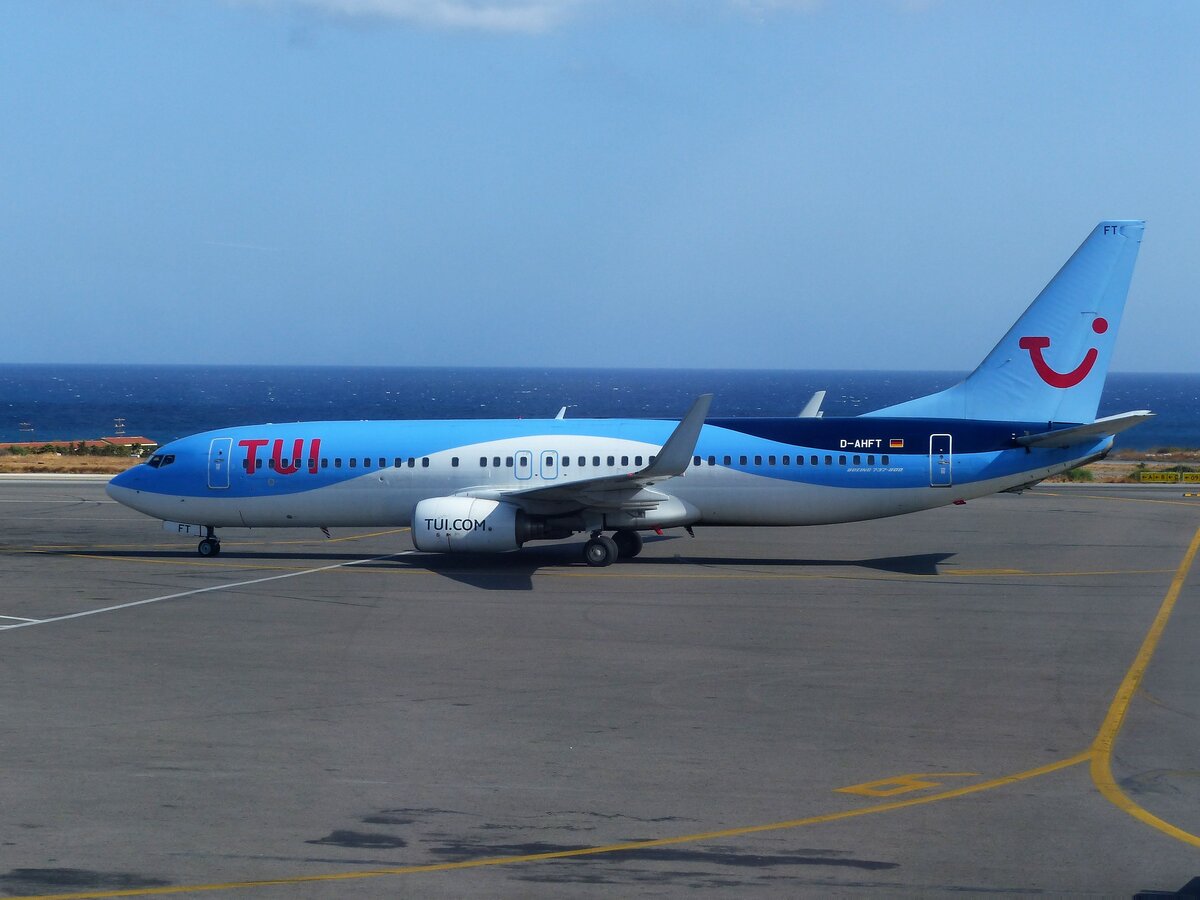 TUIfly, Boeing 737-8K5 (WL), D-AHFT, Heraklion (HER-LGIR),22.8.2021