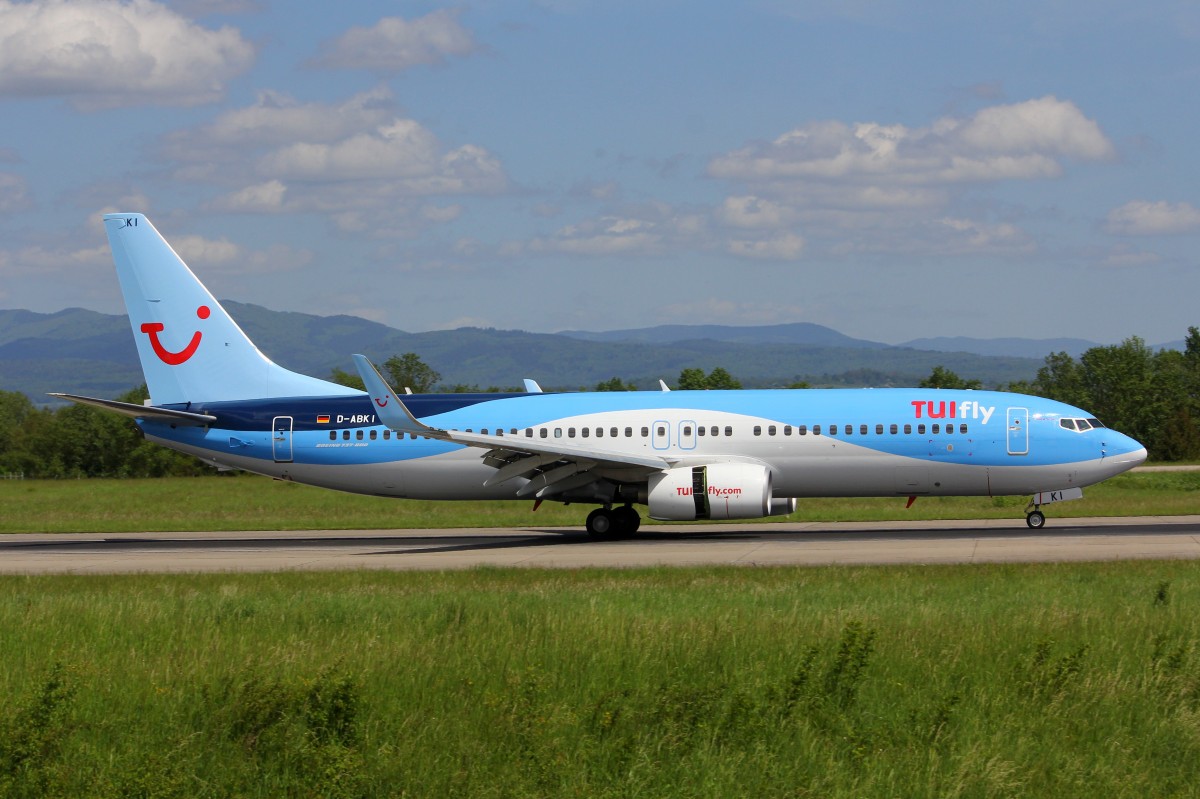 TUIfly, D-ABKI, Boeing B737-86J (W), 7.Mai 2015, BSL  Basel, Switzerland.
