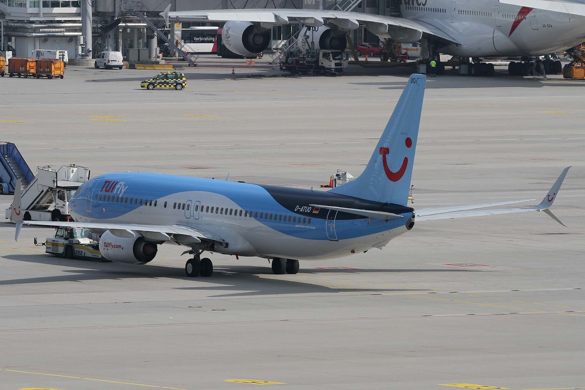 TUIfly, D-ATUO, Boeing, 737-8K5 sswl, ~ neue X3-Lkrg., MUC-EDDM, München, 05.09.2018, Germany