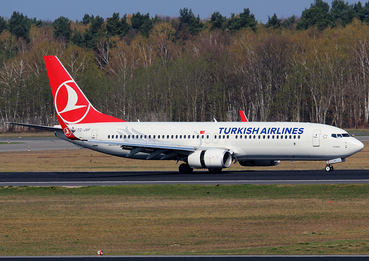 Turkish Airlines, Boeing B 737-8F2, TC-JVF, TXL, 09.04.2016