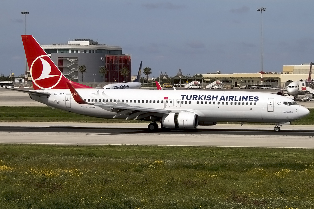 Turkish Airlines, TC-JFT, Boeing, B737-8F2, 29.03.2014, MLA, Malta, Malta 





