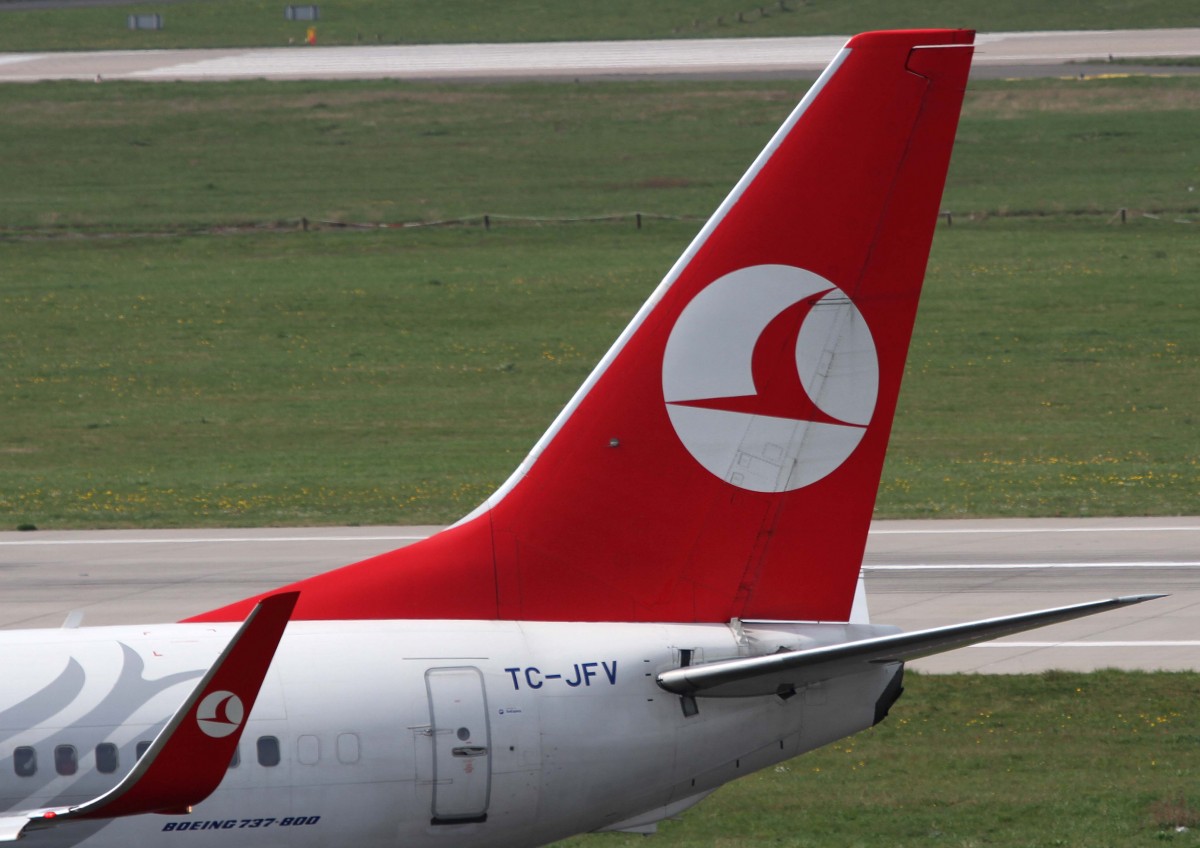 Turkish Airlines, TC-JFV  Tuncelli , Boeing, 737-800 wl (Seitenleitwerk/Tail), 02.04.2014, DUS-EDDL, Dsseldorf, Germany 