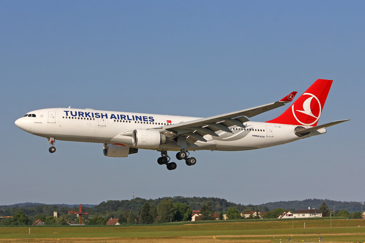 Turkish Airlines, TC-JIO, Airbus A330-223, msn: 869,  Eskisehir , 09.Juli 2018, ZRH Zürich, Switzerland.