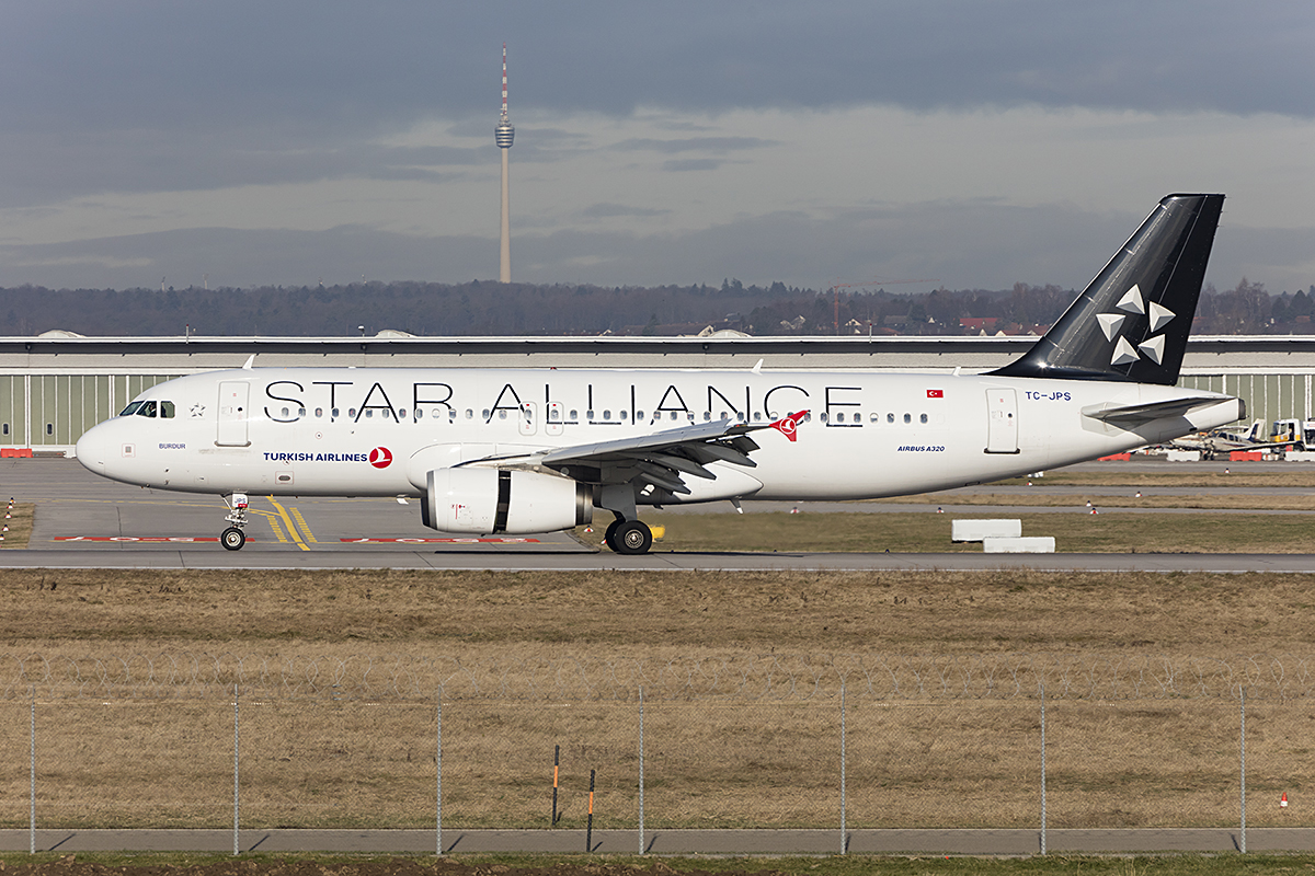 Turkish Airlines, TC-JPS, Airbus, A320-232, 11.01.2018, STR, Stuttgart, Germany 


