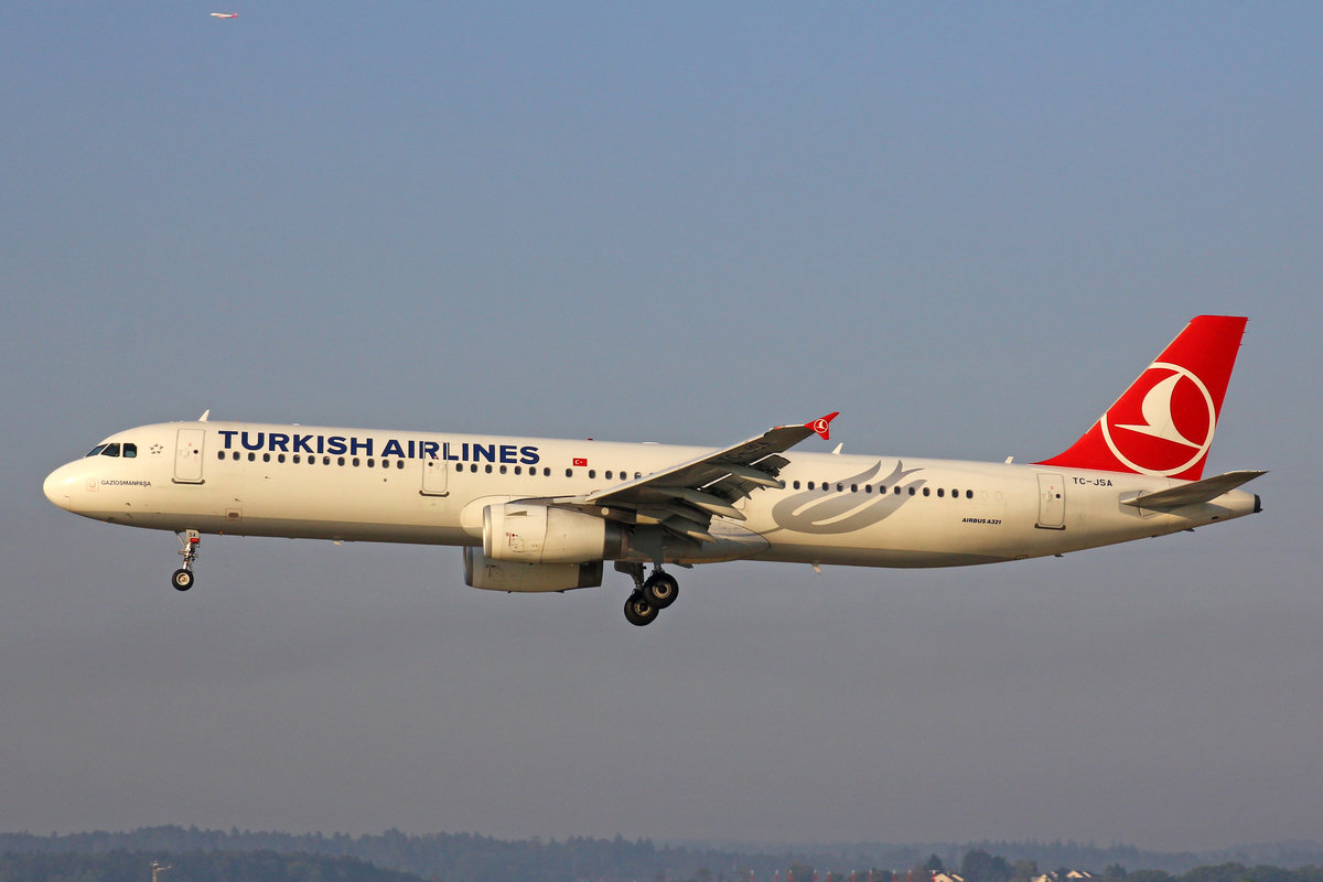 Turkish Airlines, TC-JSA, Airbus A321-231,  Gaziosmanpaşa , 13.September 2016, ZRH Zürich, Switzerland.